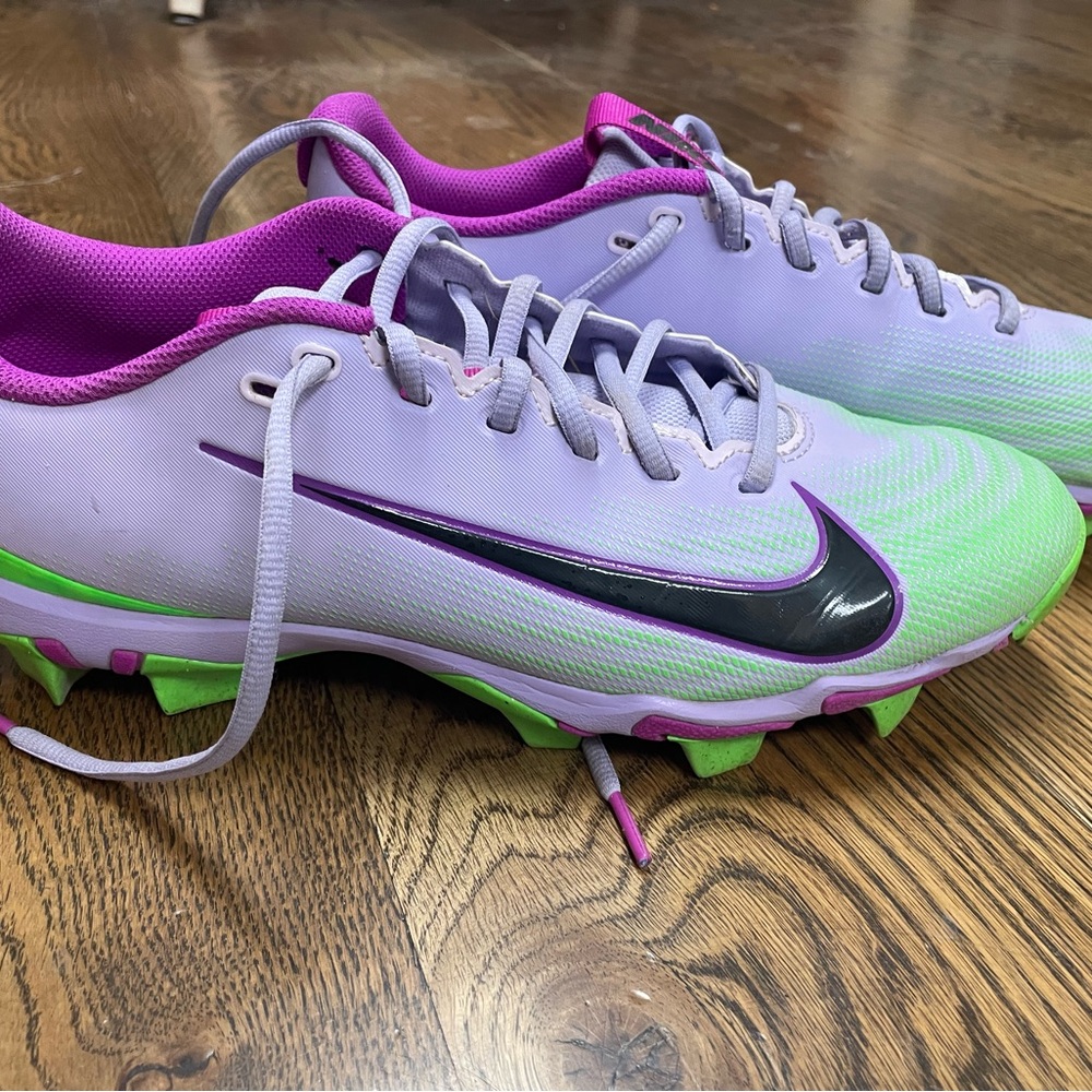 Nike Lavender and Lime Green Cleats